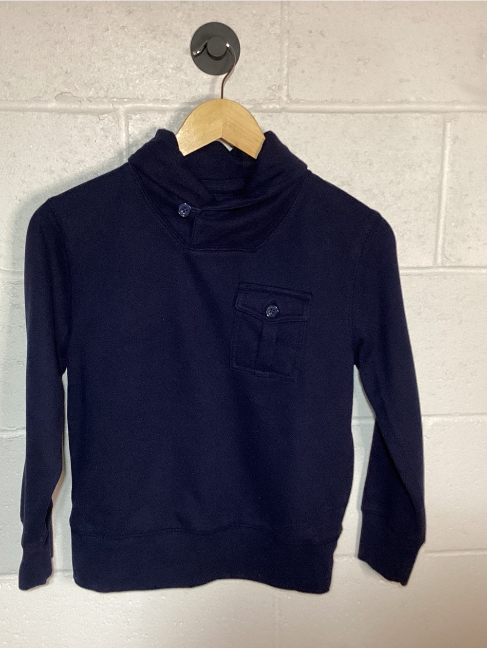 GAP Boy’s Navy CrawlneckSweater with Chest Pocket